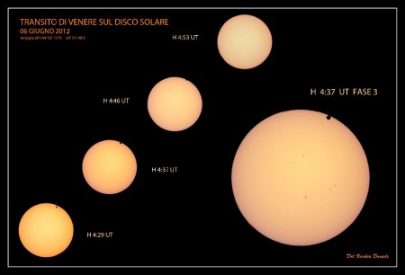 TRANSITO DI VENERE SUL DISCO SOLARE 06/06/2012
